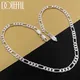 DOTEFFIL 925 Sterling Silver 6mm Flat Classic Chain 20 Inches Necklace For Women Man Fashion Wedding