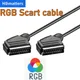 Scart Cable RGB True 21-PIN composite RGB Scart to Scart cable for TV Recorder DVD player VCR STB