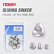 Noeby 14g 21g 28g Sliding Sinker Texas Rig Free Rig Florida Rig Carolina Rig Anti Hanging Bottom