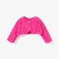 PatPat Toddler Girl Sweet 3D Rosette Coat Soft and Comfortable Perfect for Outings and Daily Wear