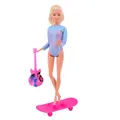 3Pcs/Set Barbies Doll Clothes=1*Barbie Swimsuit+1*Guitar+1*Skateboard For Barbie Doll 1/6 BJD Blythe