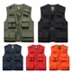 Men's Vest Multi-Pocket Military Tactical Vest Mesh Breathable Detachable Waistcoat Outdoor