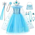 Disney Toddler Sequined Elsa Party Dress for Girl Festival Carnival Apparel Girl Frozen Cosplay