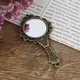 1Pc Vintage Metal Frame Mirror Dollhouse Miniature Bathroom Furniture For 1:6 Doll