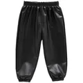 Girls Leather Pants Solid Color Trousers For Girls Casual Style Children Trousers Toddler Child Girl
