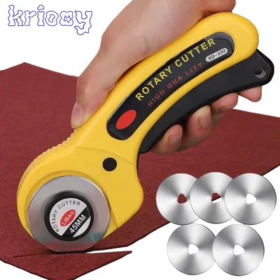 LeatherCraft 45mm Rotary Cutter Leather Cutting Tool Patchwork Sewing Quilting Fabric Cutter Circular Blade DIY For Leather Tool