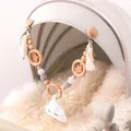 Baby Toy Wooden Pram Clip Baby Mobile Pram Personalize Silicone Bead Cloud Pacifier Chain Silicone