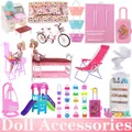 Barbies Mix Style Doll Furniture Wardrobe Bed Chair Sofa Shoe Rack Slide For Barbies Doll