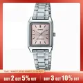 Casio LTP-V007D Women's Watch Stainless Steel Leather Temperament Retro Square Watch Women INS