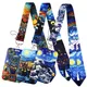 Art Waves Credential Holder Van Gogh Starry Sky Neck Strap Lanyard for Key Keychain USB Badge Holder