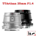 TTArtisan 35mm F1.4 APS-C Manual Focus Silver Cameras Lens for Sony E Fujifilm Fuji X Nikon Z M4/3