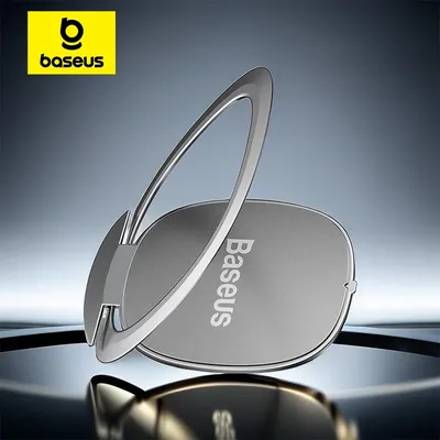 Baseus Finger Ring Holder Stickable Metal Phone Stand Magnetic Mount for iPhone 17 Air Xiaomi Samsung Mobile Phone Bracket Stand