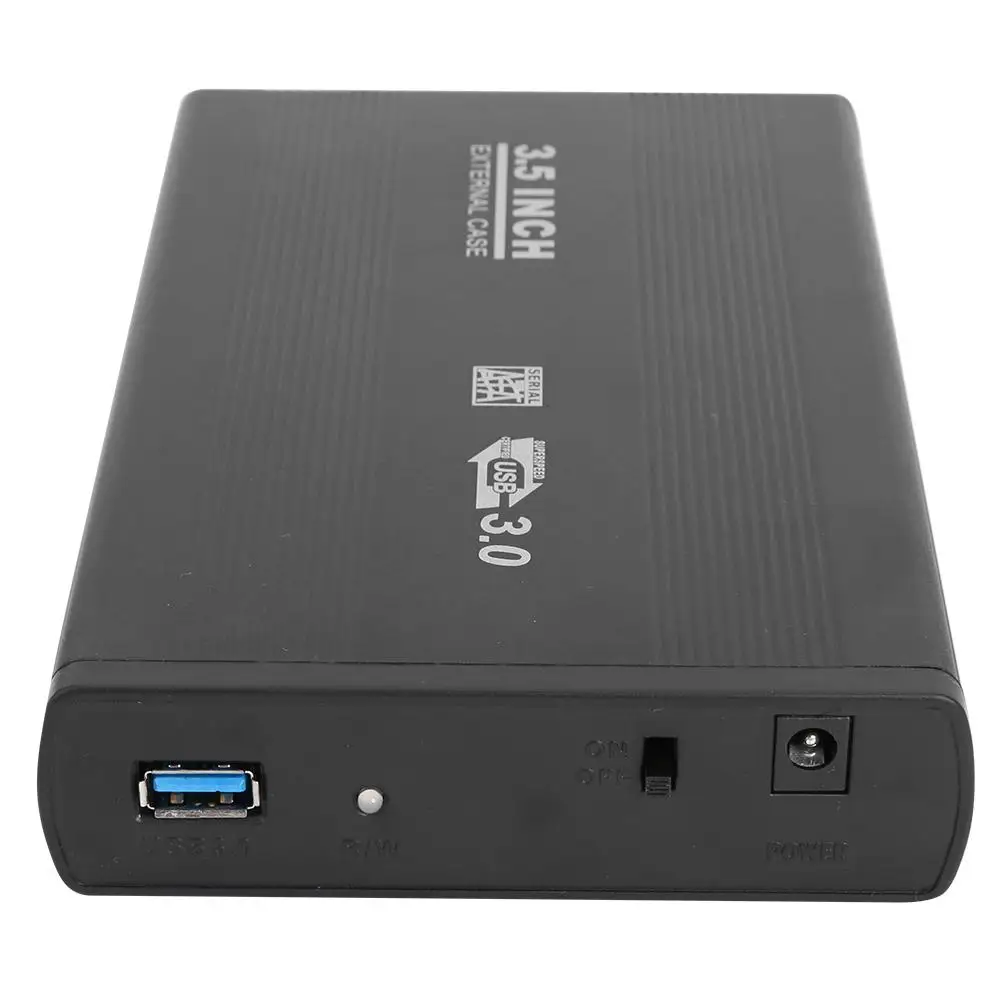 Custodia per disco rigido SATA a USB 3.0 da 3,5 pollici Custodia per disco rigido SSD Custodia per disco rigido esterno con adattatore UE
