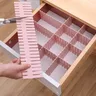 4 Pcs DIY Adjustable Storage Partition Board Plastic Drawer Divider Combination Partition Board