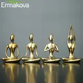ERMAKOVA 12 Styles Abstract Art Ceramic Yoga Poses Figurine Porcelain Lady Figure Statue Home Yoga