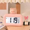 Cute Desktop Clock Date And Day Timing Battery-operated Clear Screen Alarm Clock