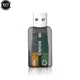 Mini External Usb Sound Card Adapter USB to 3D Audio 5.1 Channel Sound Professional Microphone 3.5mm