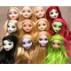Monstering High Doll Toy Head Planting Brown Gold White Soft Long Hair Head Doll Bald Heads Original