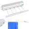 Retractable Clothesline With 5-Lines Wall Mounted Clothes Dryer Line Bathroom Invisible Clothesline