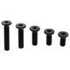 100Pcs/Lot M5 Low Profile Screw Black Carbon Steel Hex Hexagon Socket Ultra Thin Super Low Flat Head