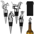 Animals Design Wine Stoppers Zinc Alloy Silicone Beverage Bottle Stopper Horse/Dog/Squirrel Decor