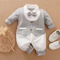 Long Sleeve Baby Boys Gentleman Suits Outfit Infant Clothes Toddler Onesie Costume Romper Jumpsuit