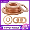 Pure Copper Washer Solid Flat Gasket Oil Sealing Washers Sump Plug Shim oring Valve Spacer M5 M6 M8