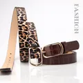 2020 Vintage Snake Leopard Print Belt for Women Black Fashion Waist Leather Belt for Lady Female