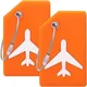 2pcs Silicone Travel Luggage Tag with Name ID Card Perfect and Quickly Discover Suitcase Travel