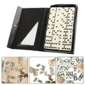 Double Six Domino Set Classic Board Game Toy Family 28 Dominoes in Portable Case for Leisure Gifts