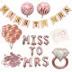 Miss To Mrs Letter Foil Balloon Paper Napkins Banner Bachelorette Party Hen Night Engagement Bridal