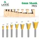 LAVIE 7pcs 6mm Shank Dovetail Joint Router Bit Set 14 Degree Woodworking Engraving Bit Milling