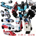 Haizhixing 5 in 1 Defensor Transformation Toys Anime Action Figure KO G1 Robot Aircraft Engineering