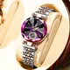 POEDAGAR Luxury Woman Wristwatch Elegant Waterproof Stainless Steel Watch for Ladies Dress Diamond