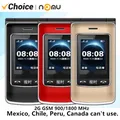 Big Push Button Flip Mobile Phone 2.4"+1.8" Dual Display Dual Sim Card MP3 Metal Rear Cover Torch