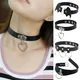 Harajuku Adjustable Rock Jewelry for Women Girls Choker Necklaces Soft Collar Chain Punk Gothic PU