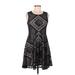 Xhilaration Casual Dress - Mini Scoop Neck Sleeveless: Black Dresses - Women's Size Medium