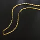 40-75cm 18k Gold Color Charm 2mm Flat Chain Necklaces For Women Men Luxury Fashion Party Wedding