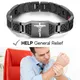 Germanium Black Healing Bracelet for Men Stainless Steel Magnetic Jewelry therapeutic Friendship for