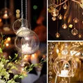 4pcs 6/8/10/12Cm Creative Clear Glass Round Hanging Candle Tea Light Holder Home Globe Shape Glass