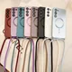 Phone Charm Strap Magnetic Case For Samsung Glaxy S23 Ultra Lanyard Chain For Magsafe Wireless