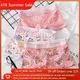 Men's Boxer Pouch Bulge Underpants Male Pink Cartoon Printed Slip Homme Cotton Breathable Young