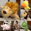 Stuffed Plush Animals Toys Hand Finger Story Puppet Kawaii Dolls Educational Baby Toys Lion Elephant