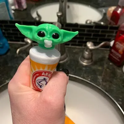 Star Wars Baby Yoda Anime Figure Toys Squeeze Toothpaste Catoon Funny Toy Yoda Kawaii Model Bathroom