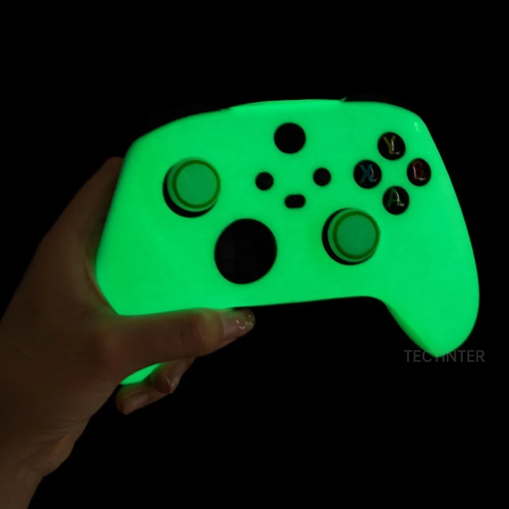 Protective Case For Xbox Series X/S Gamepad Silicone Luminous Green Glowing Cover Shell for Xbox Series S Joystick Accessories