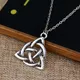 Triquetra Knot Amulet Religious Irish Knot Pendant Necklaces Triquetra Scandinavian Circle Trinity