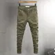 Fashion Designer Men Jeans Army Green Stretch Elastic Slim Fit Casual Jeans Men High Quality Korean