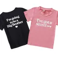 I'm going to be a big sister brother Print Kids Tshirt Funny Short Sleeve Baby Boys Girls Cotton