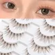 10 Pairs Natural Look Brown False Eyelashes Fashion 3D Japanese Cosplay Faux Mink Lashes Dramatic