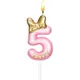 Pink Birthday Candle Girl Number Birthday Cake Topper Cupcake Candles for Cake Topper Birthday